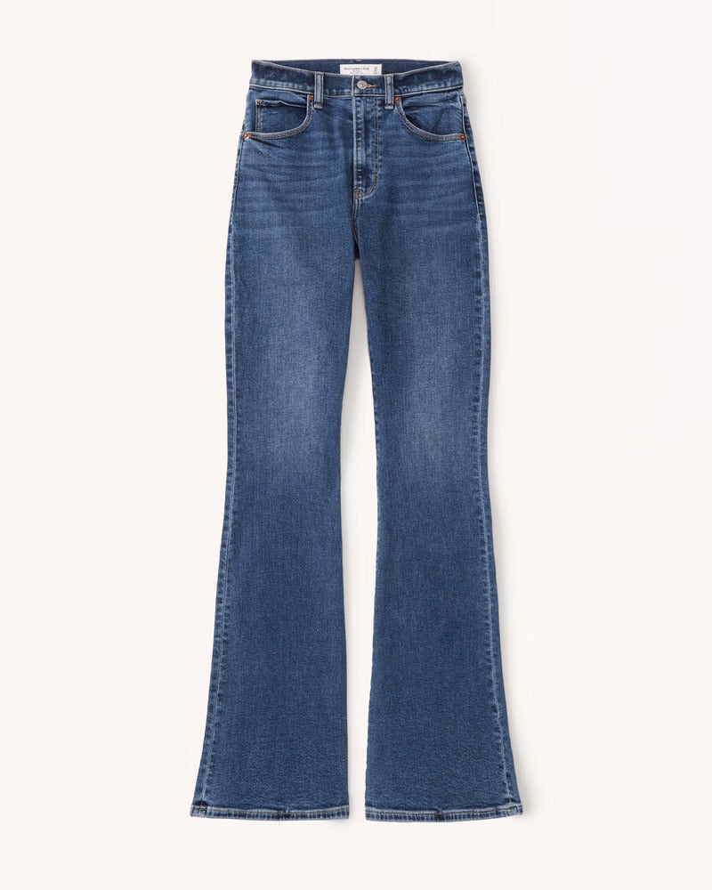 High Rise Stretch Flare Jeans